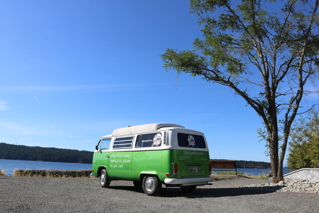 1972 green dormobile westfalia vancouver island nanaimo for rent hire camper campervan van rentals