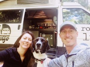 couple campervan travel Vancouver Island Nanaimo road trip with dog