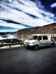 van camping road trip