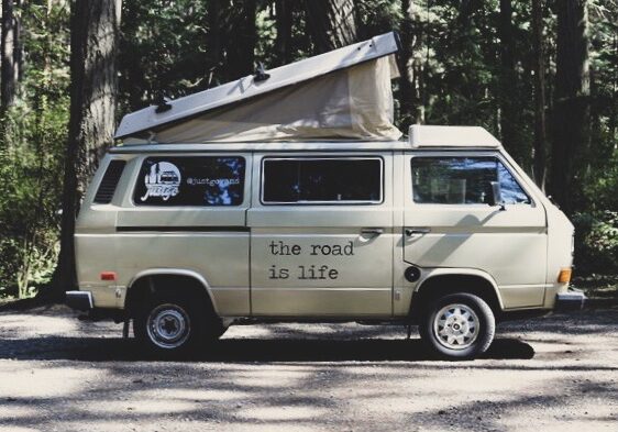 campervan and RV rental Vancouver Island forest road
